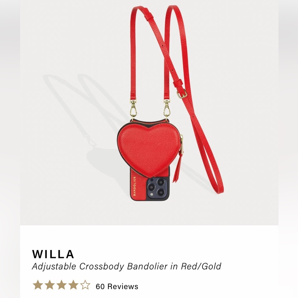 Bandolier Willa iPhone case with strap. For iPhone 13 Pro.
